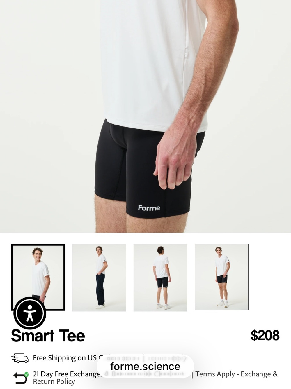Forme.science men’s smart tee